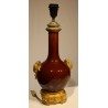 Lampe néoclassique en porcelaine sang de boeuf