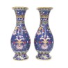 Pair of cloisonné baluster vases