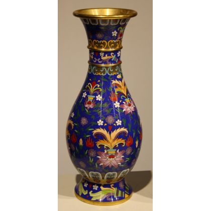 Pair of cloisonné baluster vases
