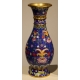 Paire de vases balustres cloisonnés