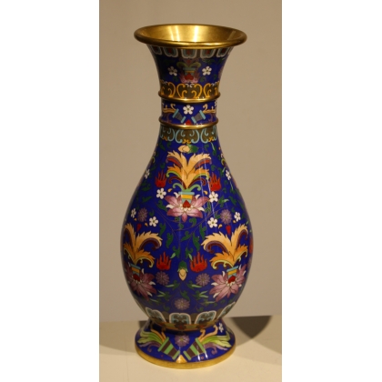 Pair of cloisonné baluster vases
