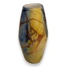 Vase en verre bleu et or signé LUZORO 1994