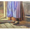 Tableau \"Femme d\'Evolène au missel\" signé J. GRAZ