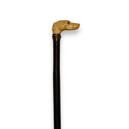 Walking stick with a small ‘dog’s head’ handle