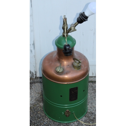 Bombonne "Aerogaz" montée en lampe