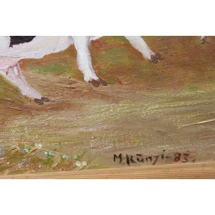 Poya \"Sur l\'alpage\" signée M KUNZI 83