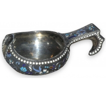Kovsch, enameled silver.