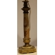 Lampe colonne en agathe et montures en bronze