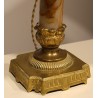Lampe colonne en agathe et montures en bronze