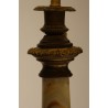 Lampe colonne en agathe et montures en bronze
