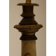 Lampe colonne en agathe et montures en bronze