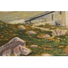 Tableau \"Ferme d\'alpage\" signé S. ROCHAT