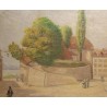 Tableau \"Nyon\" signé S. ROCHAT