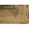 Tableau \"Nyon\" signé S. ROCHAT