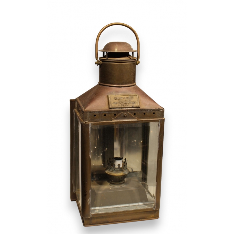 "Cabin Light" brass and copper lantern 4754