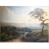 Watercolour painting ‘Zurich from the West’, signed BURRI