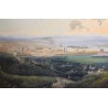 Watercolour painting ‘Zurich from the West’, signed BURRI