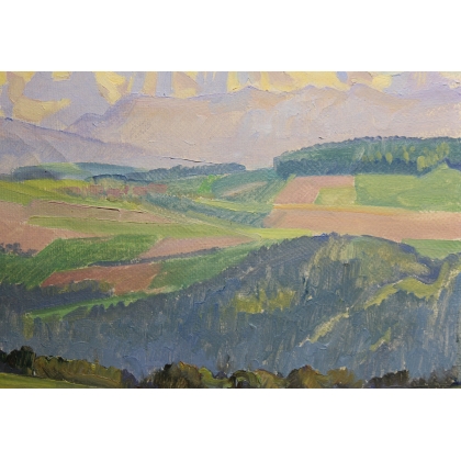 Tableau \"Eiger, Mönch & Jungfrau\" signé BANDI