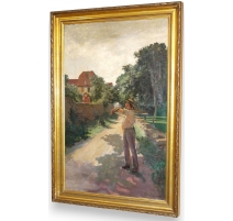 Tableau "Neuchâtel, Thièle" signé GUILLAUME