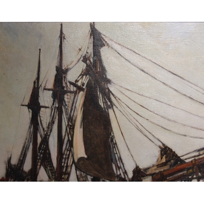 Tableau \"Bateau\" signé Maurice RÉTIF