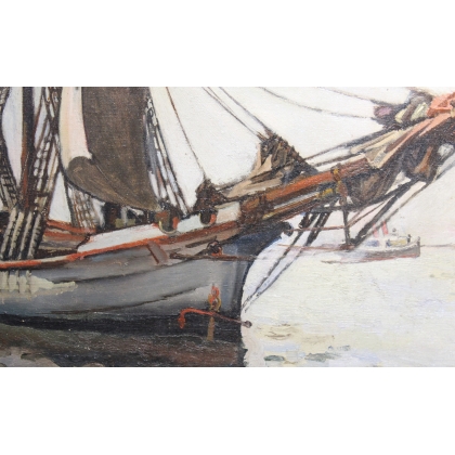 Tableau \"Bateau\" signé Maurice RÉTIF