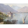 Watercolour engraving ‘Chillon’