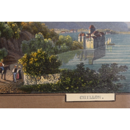 Watercolour engraving ‘Chillon’