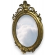 Miroir ovale Napoléon III doré