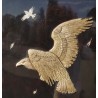 Paire de panneau en laque "Aigles"