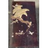 Paire de panneau en laque "Aigles"