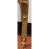 Louis XVI-style half-moon console table with marble top