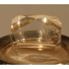 Clear crystal bottle with a floral design