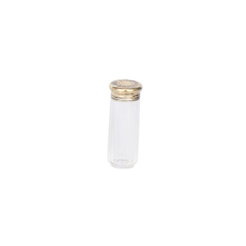 Toiletries bottle with a vermeil-plated cap