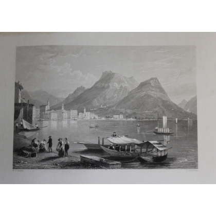 Engraving ‘Lugano’ by BARTLETT on Moinat SA – Antiques and decorative items – Engravings, lithographs