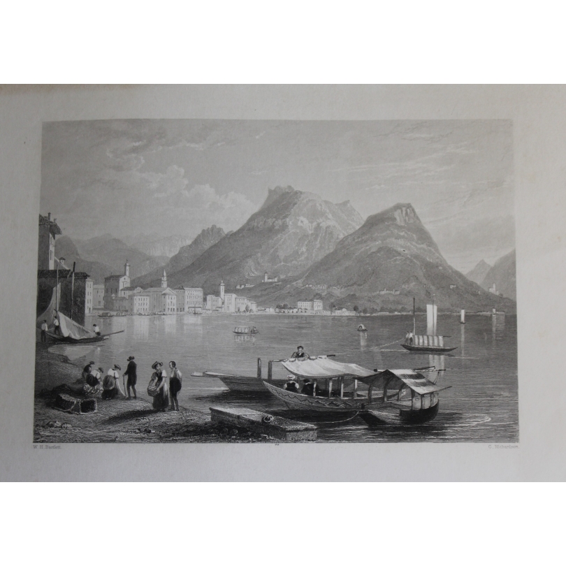 Engraving ‘Lugano’ by BARTLETT on Moinat SA – Antiques and decorative items – Engravings, lithographs