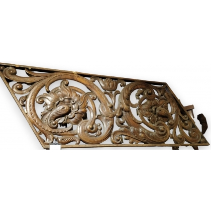 Panneau Art Deco \"Deux rosaces\"
