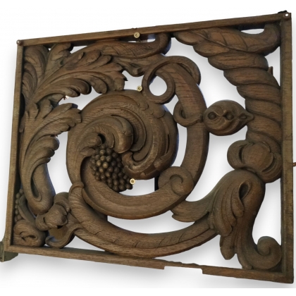 Panneau Art Deco \"Rosace aux raisins\"