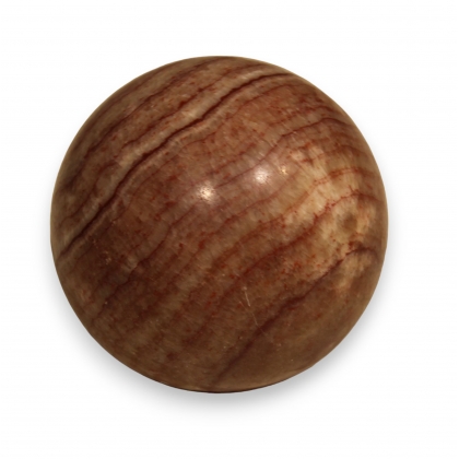 Boule en marbre rouge