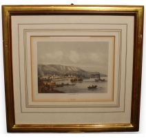 Gravure aquarellée "Rolle" par DEROY