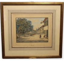 Gravure aquarellée "Rolle"