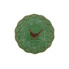 Assiette en faïence verte chasse Faisan