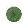 Assiette en faïence verte chasse Lièvre