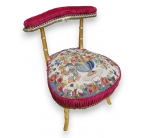 Chaise fumeuse Napoléon III en bois