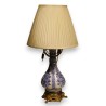 Lampe en porcelaine bleu blanc monture bronze