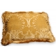 Coussin Torcello avec marabout en soie beige