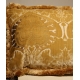 Coussin Torcello avec marabout en soie beige