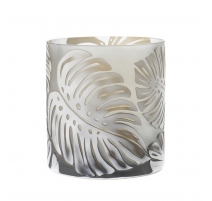 Vase esprit Nancy Feuilles Topicales en verre