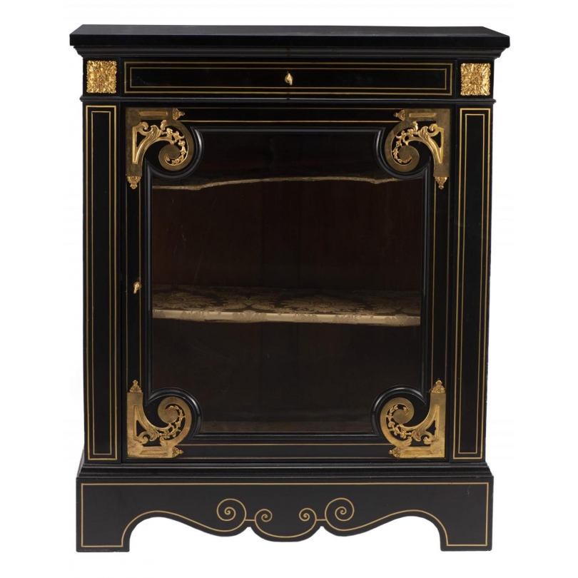 Vitrine Napoléon III en bois noirci