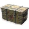 Painted chest with a boat motif. At  Moinat SA  - Antiques and home décor