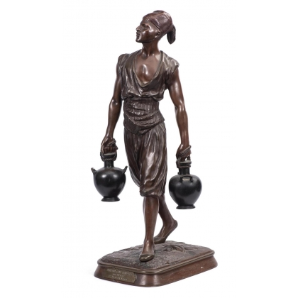 Bronze \"Porteur d\'eau tunisien\" signé DEBUT